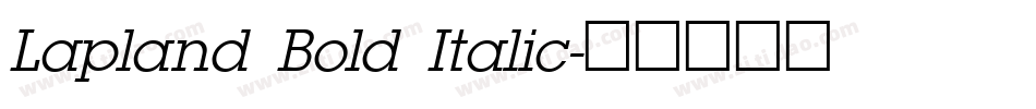 Lapland Bold Italic字体转换